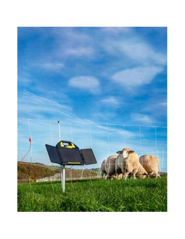 Energizador eléctrico solar para cercas de 12 V...