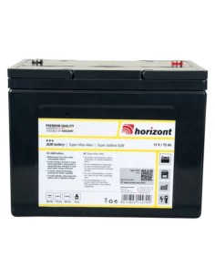 Batería de gel de plomo horizontal 12 V / 75 Ah