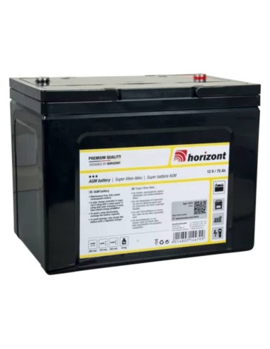 Batería de gel de plomo horizontal 12 V / 75 Ah