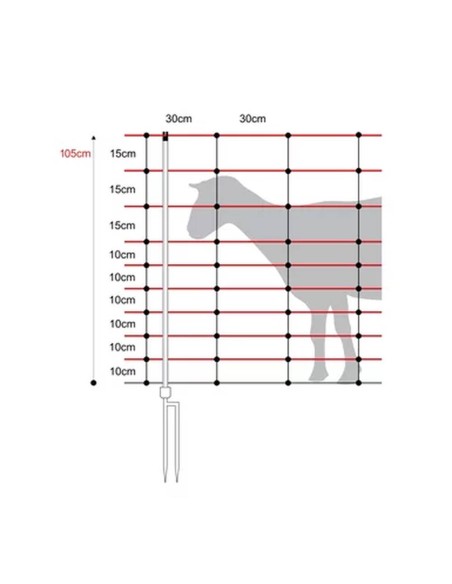 Horizont oveja neto turbomax extra|105 cm de alto|50 m de largo|Liderazgo dual|electrificable