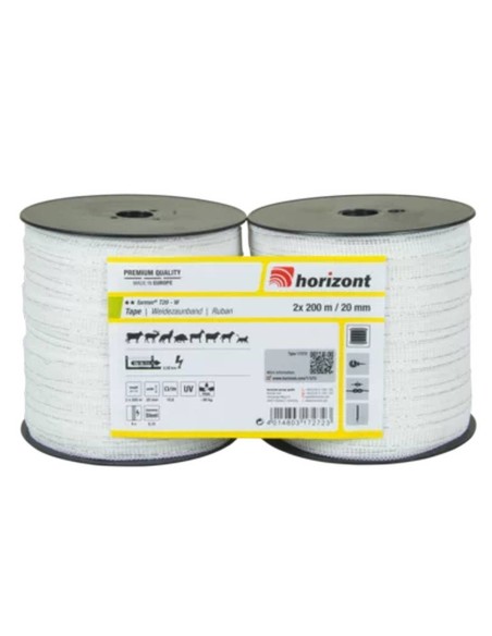 Pack Ahorro: 2x Cinta para Pastor Eléctrico horizont farmer® T20-W | 400m Totales | 20mm