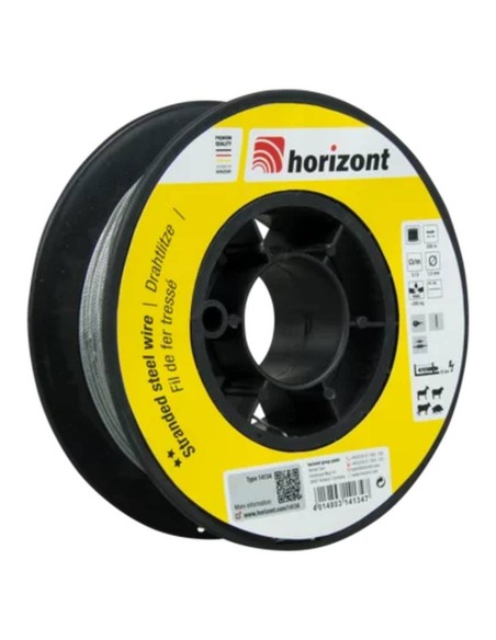 Cordón de Alambre para Pastor Eléctrico horizont | 200m | 7 hilos enrollados Ø 1,5 mm