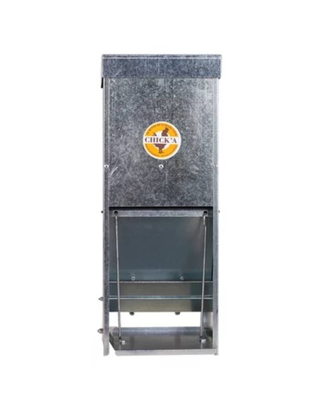 Comedero para aves con placa escalonada | acero galvanizado