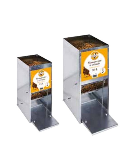 Comedero para aves con placa escalonada | acero galvanizado
