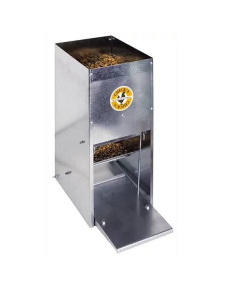Comedero para aves con placa escalonada | acero galvanizado