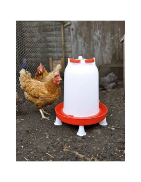Bebedero de plástico para aves COMBO | con cierre de bayoneta | rojo