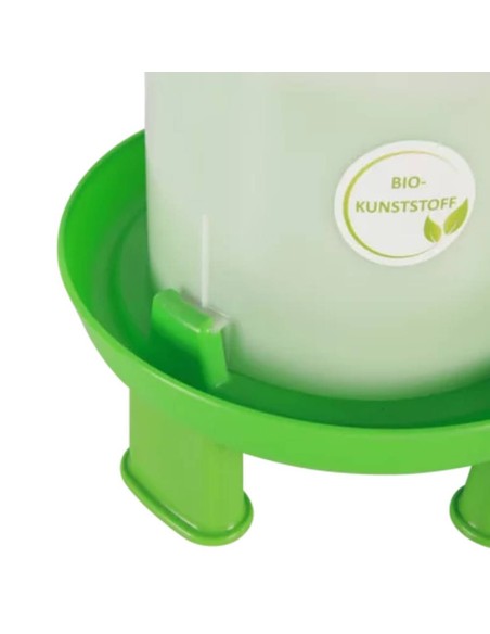 Bebedero de doble cilindro para gallinas | Greenline fabricado con plástico de origen biológico | con los pies