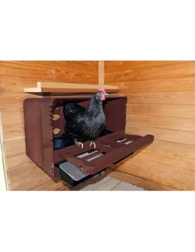 Nido de puesta de plástico CHICKBOX | marrón