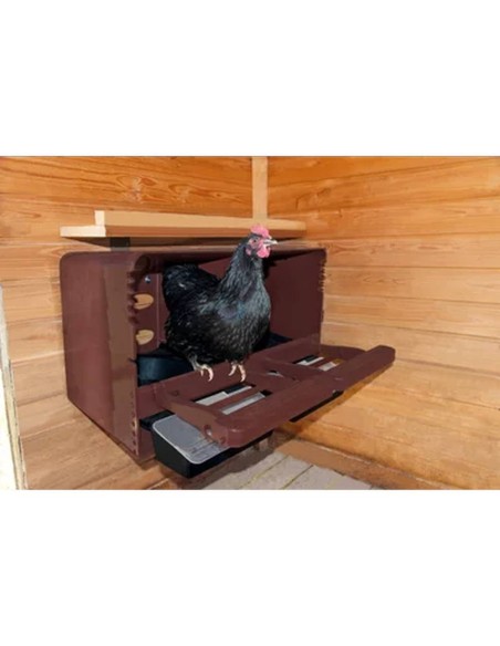 Nido de puesta de plástico CHICKBOX | marrón