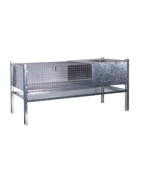 Caja metálica de cría para pollitos y codornices (100 cm x 60 cm x 50 cm)