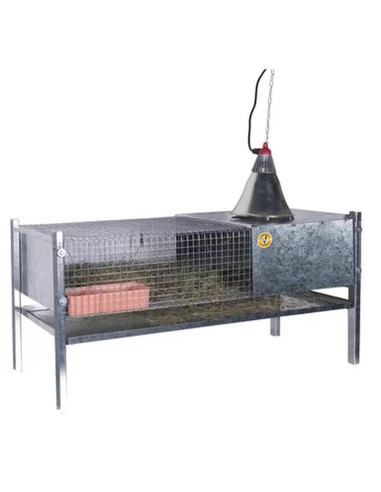 Caja metálica de cría para pollitos y...
