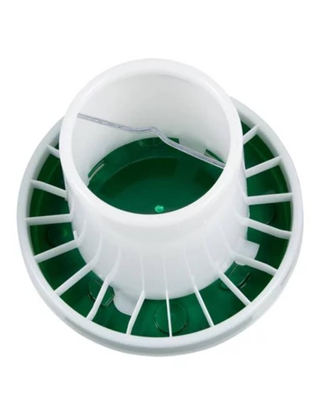 Comedero de plástico para aves de corral ASCOT | verde | (2,5 kilos)