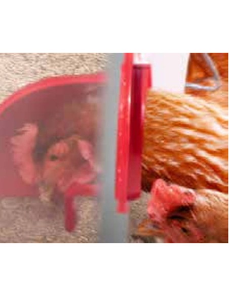 Comedero metal anti-desperdicio con 6 bocas de plástico