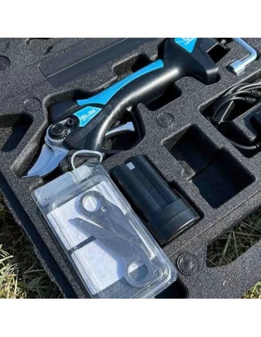 Tesoura elétrica para cascos com 2 baterias