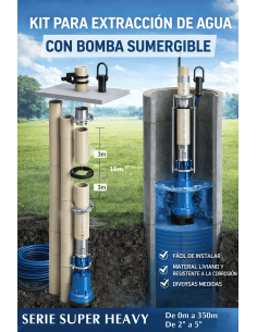 Kit Extracción para Bomba Sumergible | Tubería uPVC Super...