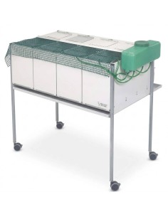 Partridge cage with 4 sections, with wheels 2