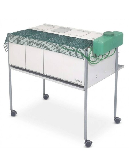 Partridge cage with 4 sections, with wheels