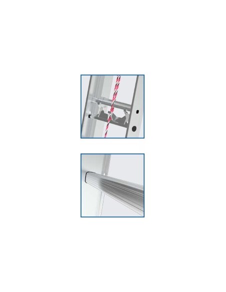 Escalera de Aluminio STARLINE Extensible de Cuerda (2 Tramos)