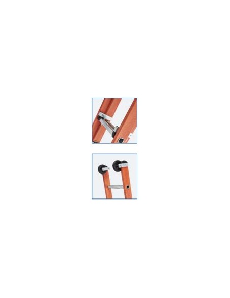 Escalera Mixta Extensible a Mano 2 Tramos Aislante (Fibra de Vidrio/Aluminio)