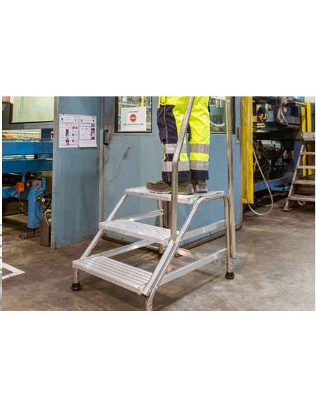 Escalera Industrial MODUL de Aluminio (con opción de Kit Barandilla)