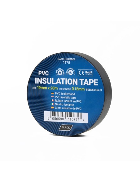 Pack fita isoladora PVC + abraçadeiras de nylon pretas | 40 rolos + 4.000 abraçadeiras