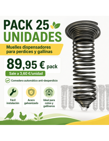 Pack de 25 ressorts distributeurs pour perdrix...
