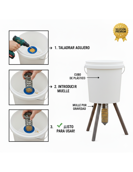 Pack de 10 ressorts distributeurs pour mangeoires de perdrix et poules