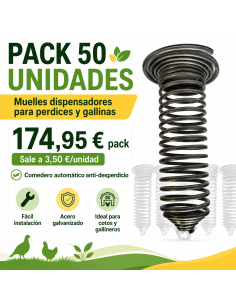Pack de 50 ressorts distributeurs pour mangeoires de...