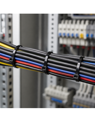 Bridas negras para cables 200 x 4,8 mm – 22 kg...