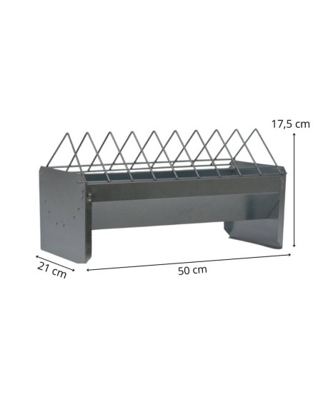 Comederos de Suelo Lineales para Gallinas con Rejilla Basculante (Modelos de 4 kg y 8 kg)