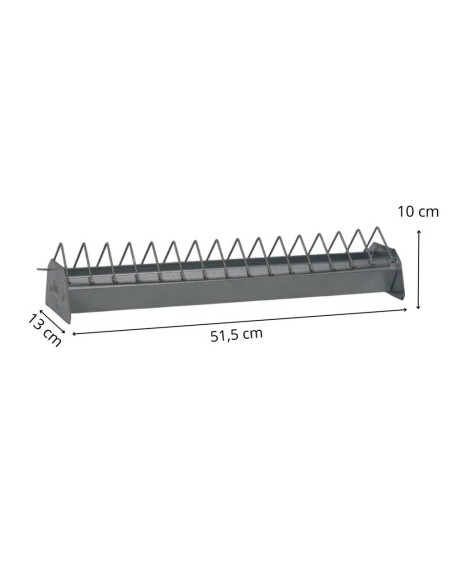 Alimentador de chão para pintinhos, capacidade 750 kg, comprimento 0,5 m