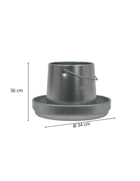 Tremonha de chapa galvanizada, capacidade 10 kg