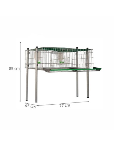 Cage à cailles modèle C-1, 2 départements
