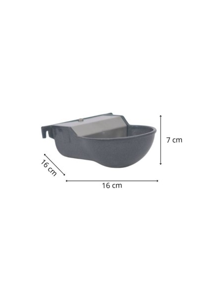 Mini abreuvoir canin LATERAL en aluminium laqué, capacité 0,5 l