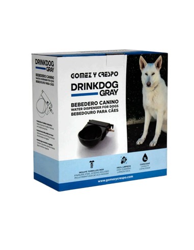 Abreuvoir canin en aluminium laqué, capacité 1 l