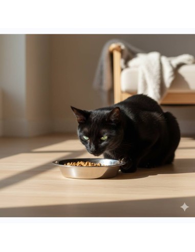 Stainless steel cat feeder