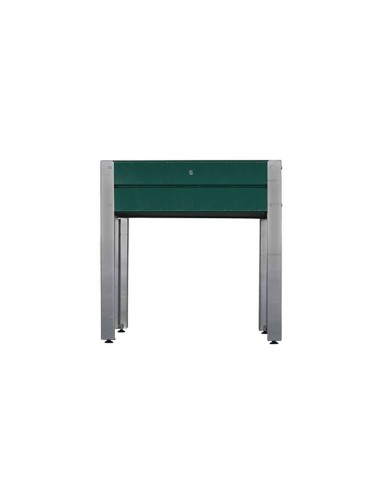 Table de culture laquée verte 80x60