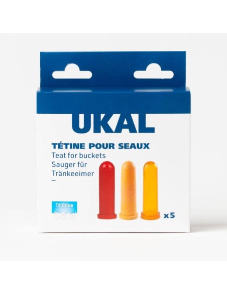 Pack de 5 Tetinas Cilíndricas Rojas Tétiblue de 10 cm (Caucho Natural) – Ukal