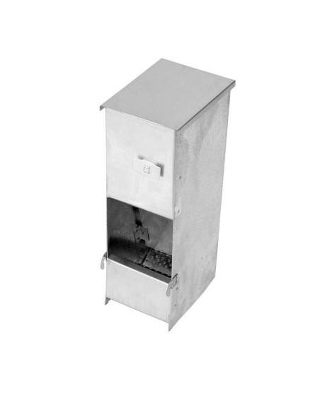 Rabbit feeder hopper with lid, 3 departments