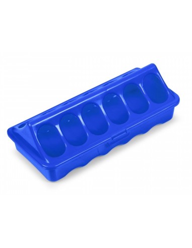 Plastic feeder for 1st age Chickens, blue, 20 cm
