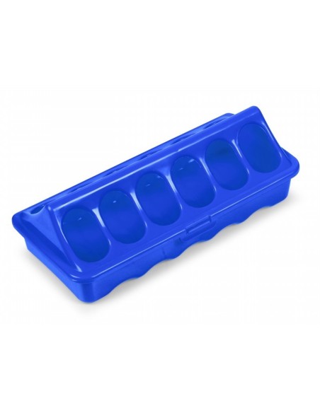 Plastic feeder for 1st age Chickens, blue, 20 cm