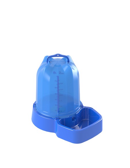 Dog waterer with 8 liter bottle