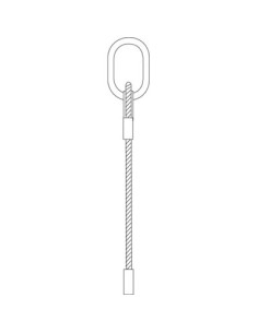 PULPO DE CABLE DE ACERO DE 1 RAMAL CON COMPONENTES DE CADENA DE 1 METRO
