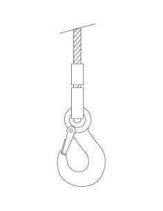 PULPO DE CABLE DE ACERO DE 3 RAMAL CON COMPONENTES DE CADENA DE 1 METRO 2