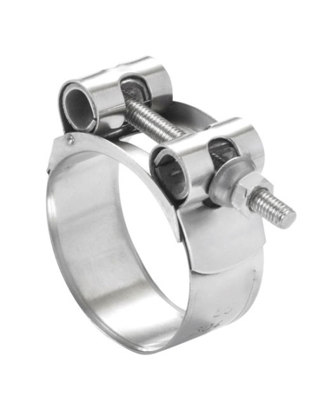 ABRAZADERA W2 - ACERO STAINLESS 430 CON TORNILLO DE ACERO ZINCADO