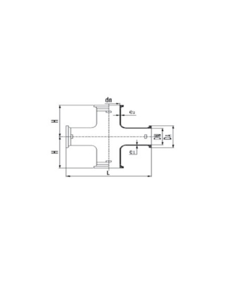Bride croisée réglable en fonte ductile PN16
