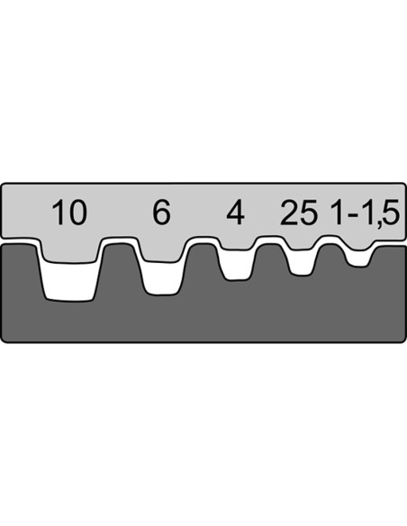 Trapezoidal pressing die 1-10 mm (Hydraulics)