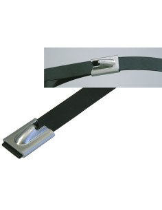 Brida de acero  Inox negra