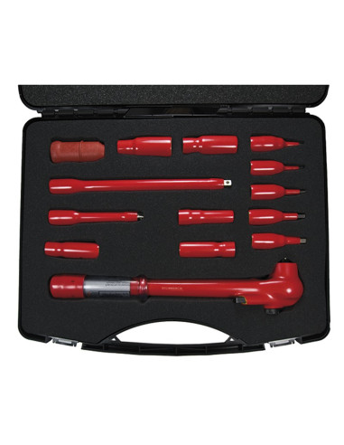 Maletín de herramientas 1000 V 3/8" - 14 pzs