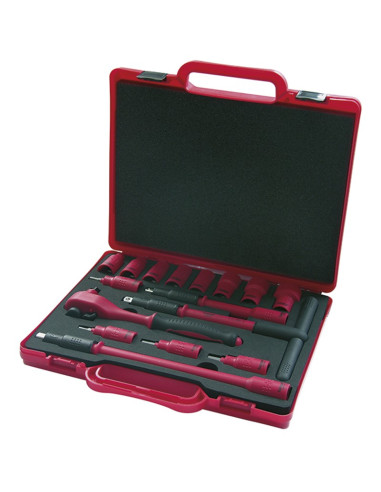 Mala com catracas reversíveis 1000V 16pcs